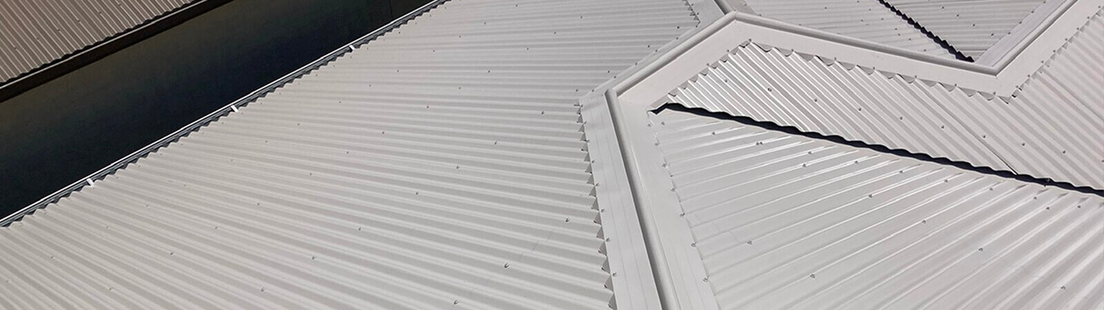 Close up of metal roof